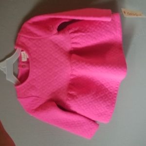 Cat&Jack Bright Pink Quilted Heart Sweatshirt